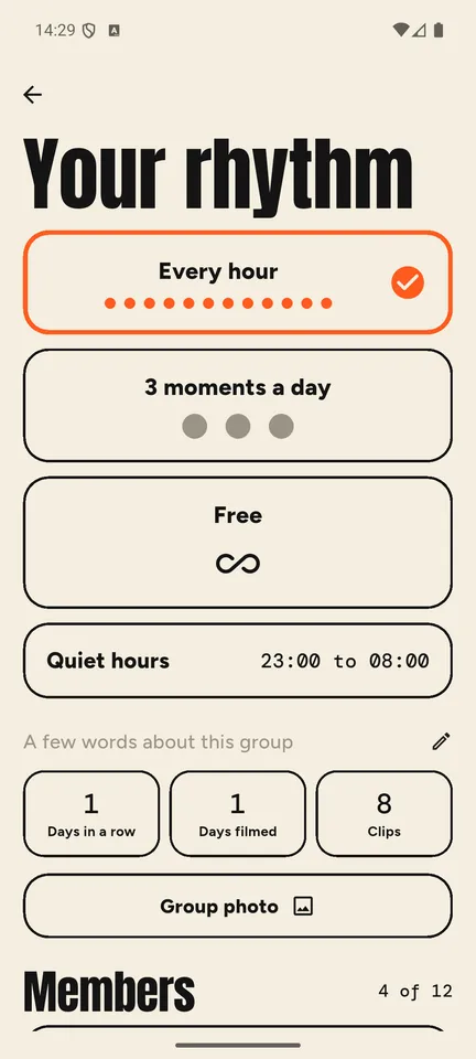 A rhythm that suits your group