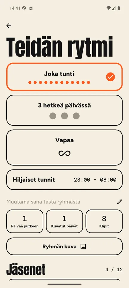 Rytmi, joka sopii ryhmällesi