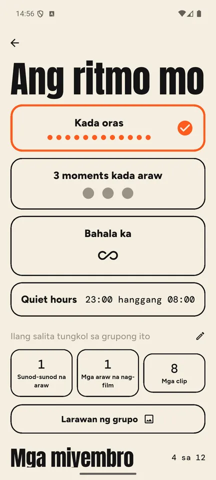 Ritmong bagay sa group ninyo