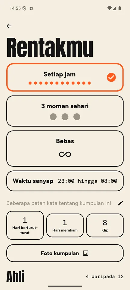 Rentak yang sesuai dengan kumpulanmu