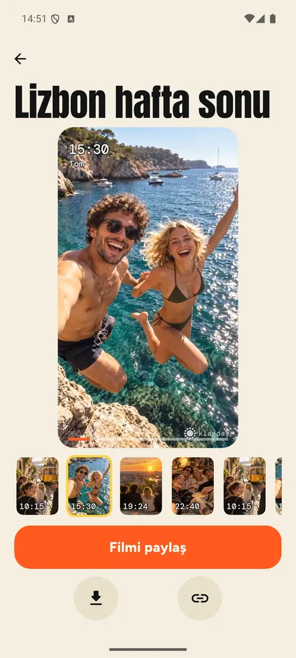 Filmini kaydet ve paylaş